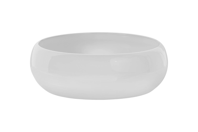 Umywalka nablatowa ceramiczna WIKI-SW Biały Połysk 36 cm
