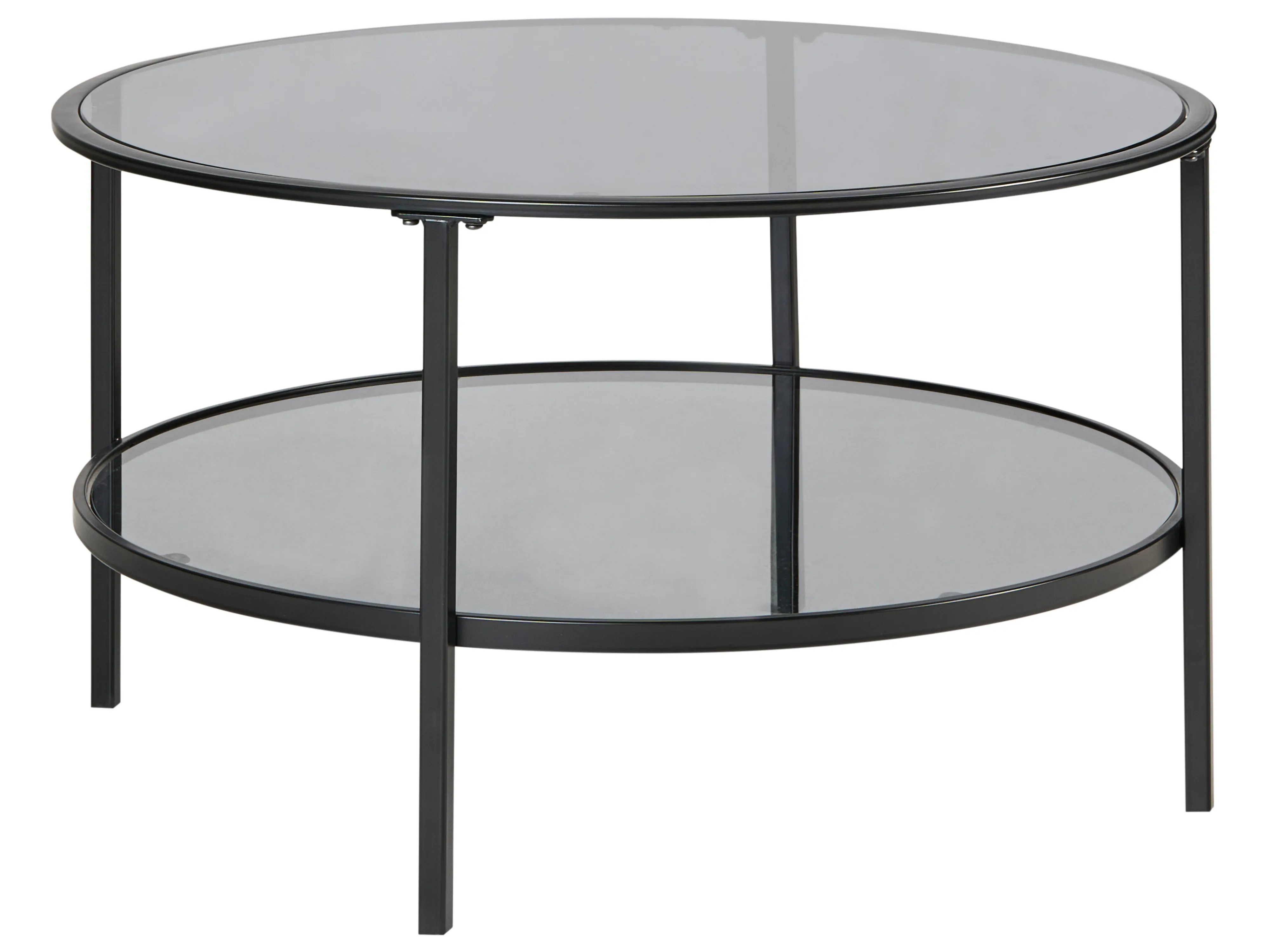 Coffee Table TELLAKA Tempered Glass Black