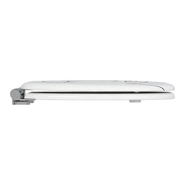 Abattant WC blanc en bois avec frein de chute Bemis