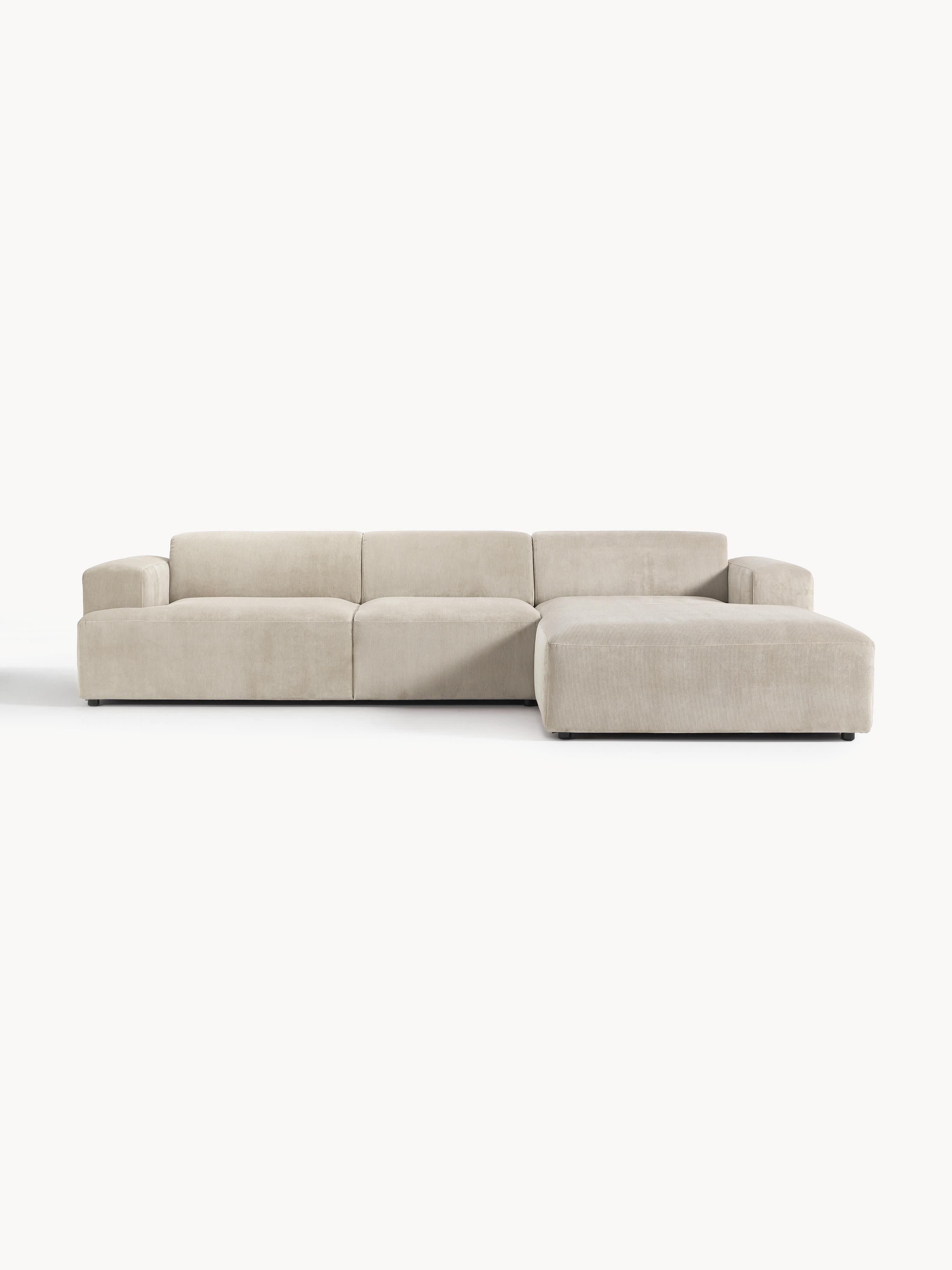 Cord-Ecksofa Melva (4-Sitzer)