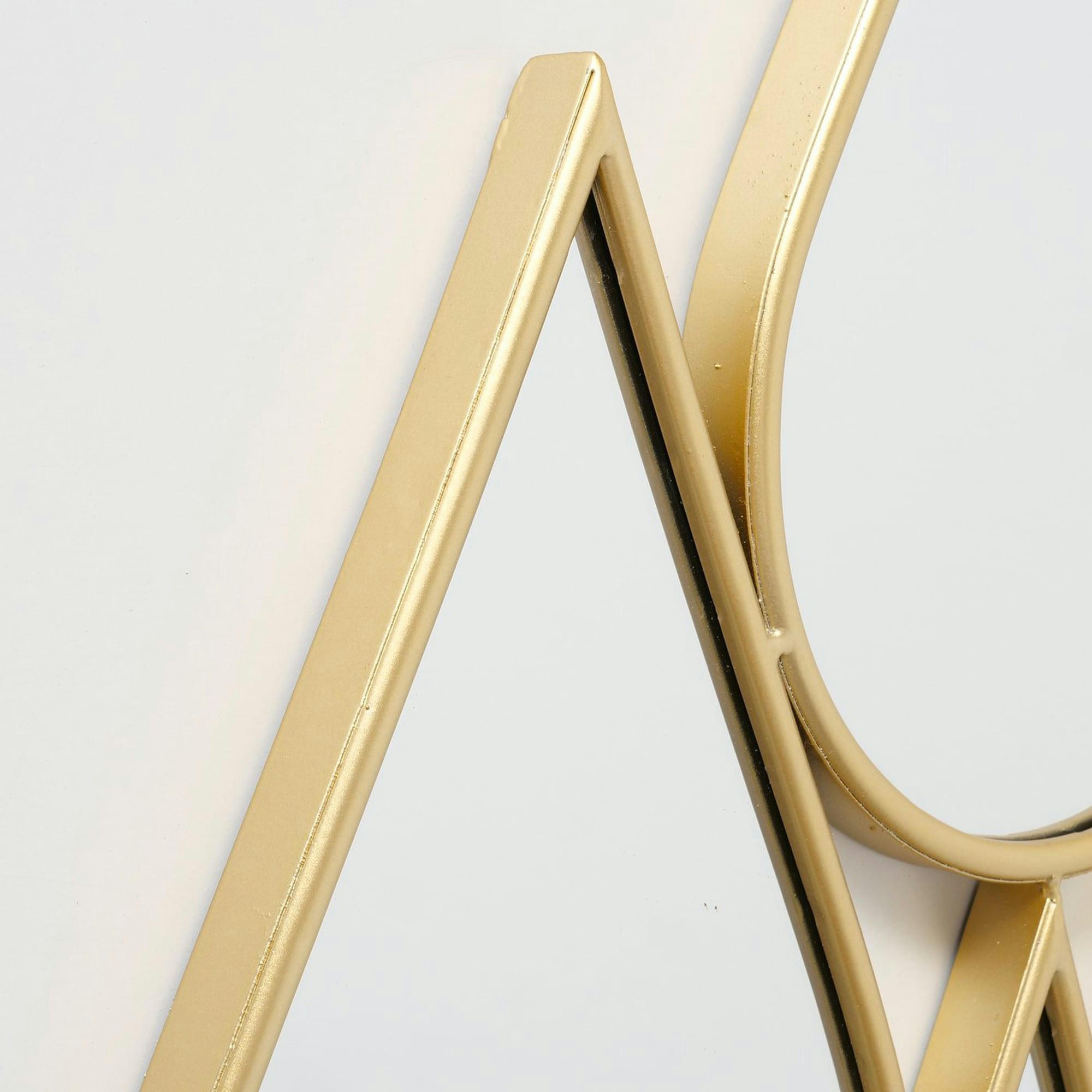 - Miroir gouttes en métal doré 46x98x2.5cm