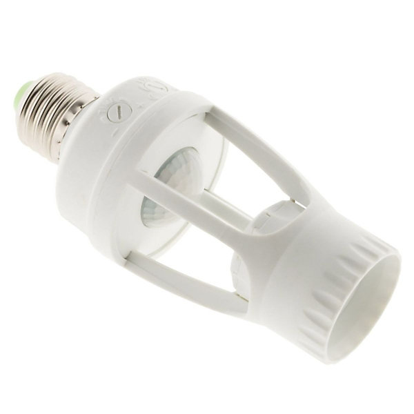 Douille E27   détecteur intégré - Blanc - Zenitech