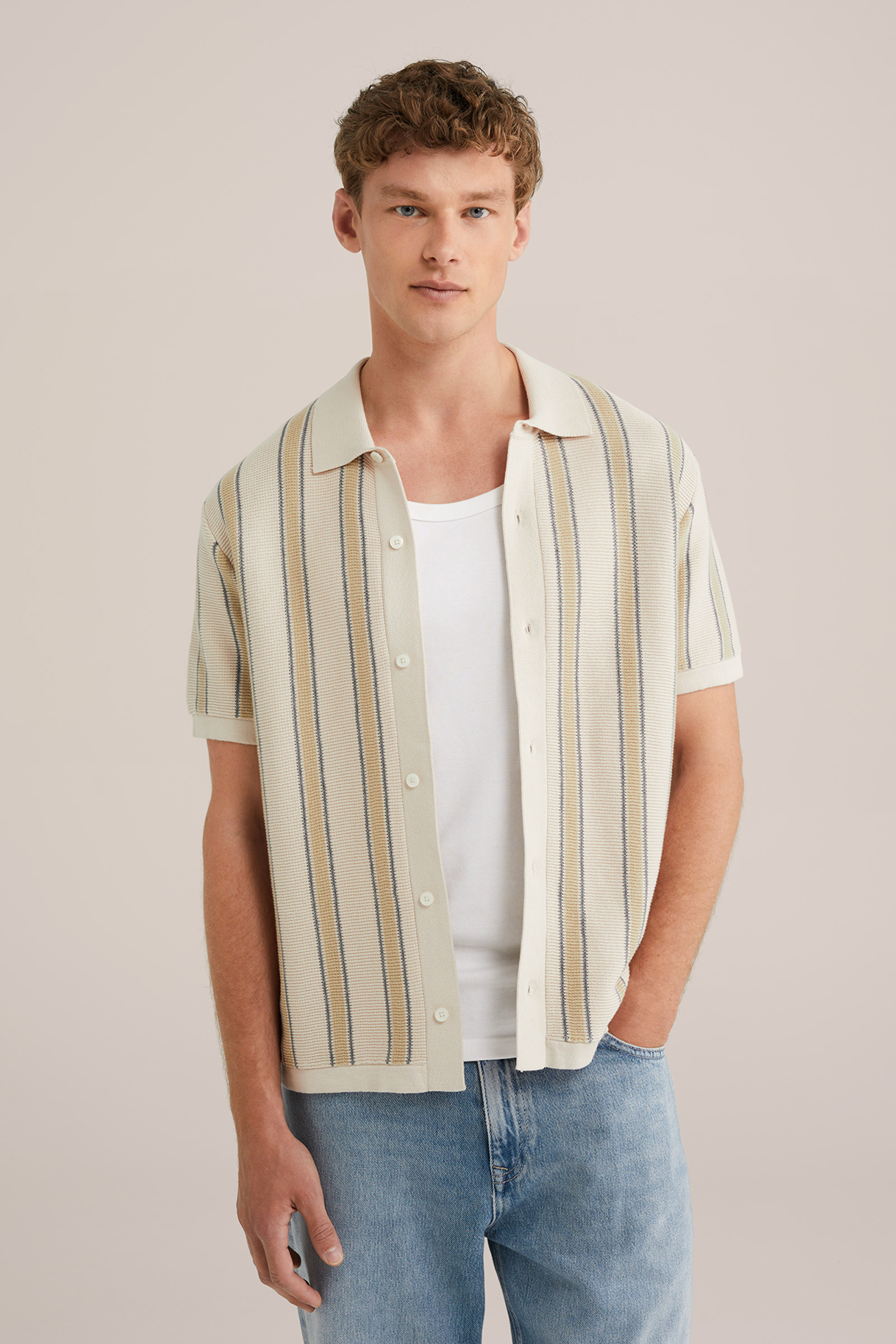 Heren Regular fit overshirt met print