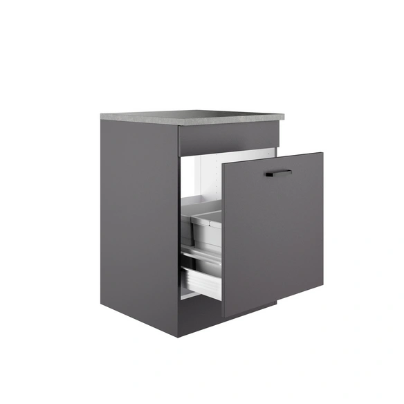 Spülenunterschrank »OPTImulti MUKI SPA616-1E  «, BxTxH: 60 x 60 x 88 cm, Anthrazit Matt (Kiel420)