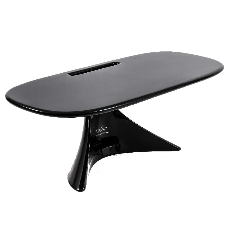 ZERO - Bureau direction en résine renforcée noir laqué