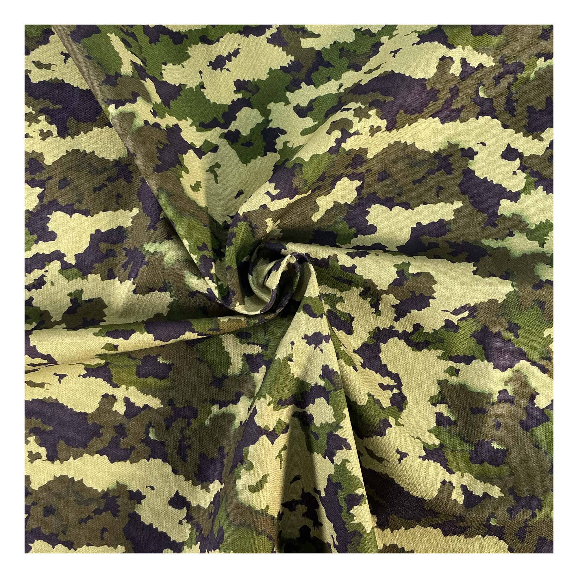 Green Classic Camo Cotton Fabric by the Metre
