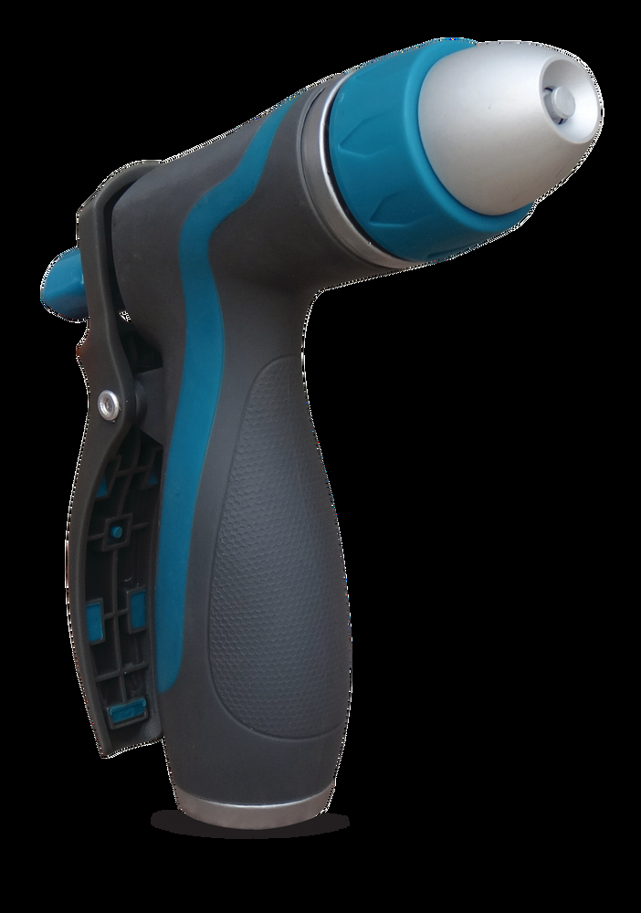 Yardworks Dry Seal Zinc Adjustable Rear-Trigger Garden Water Hose Pistol Nozzle