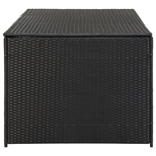 NNEVL Garden Storage Box Poly Rattan 180x90x75 cm Black