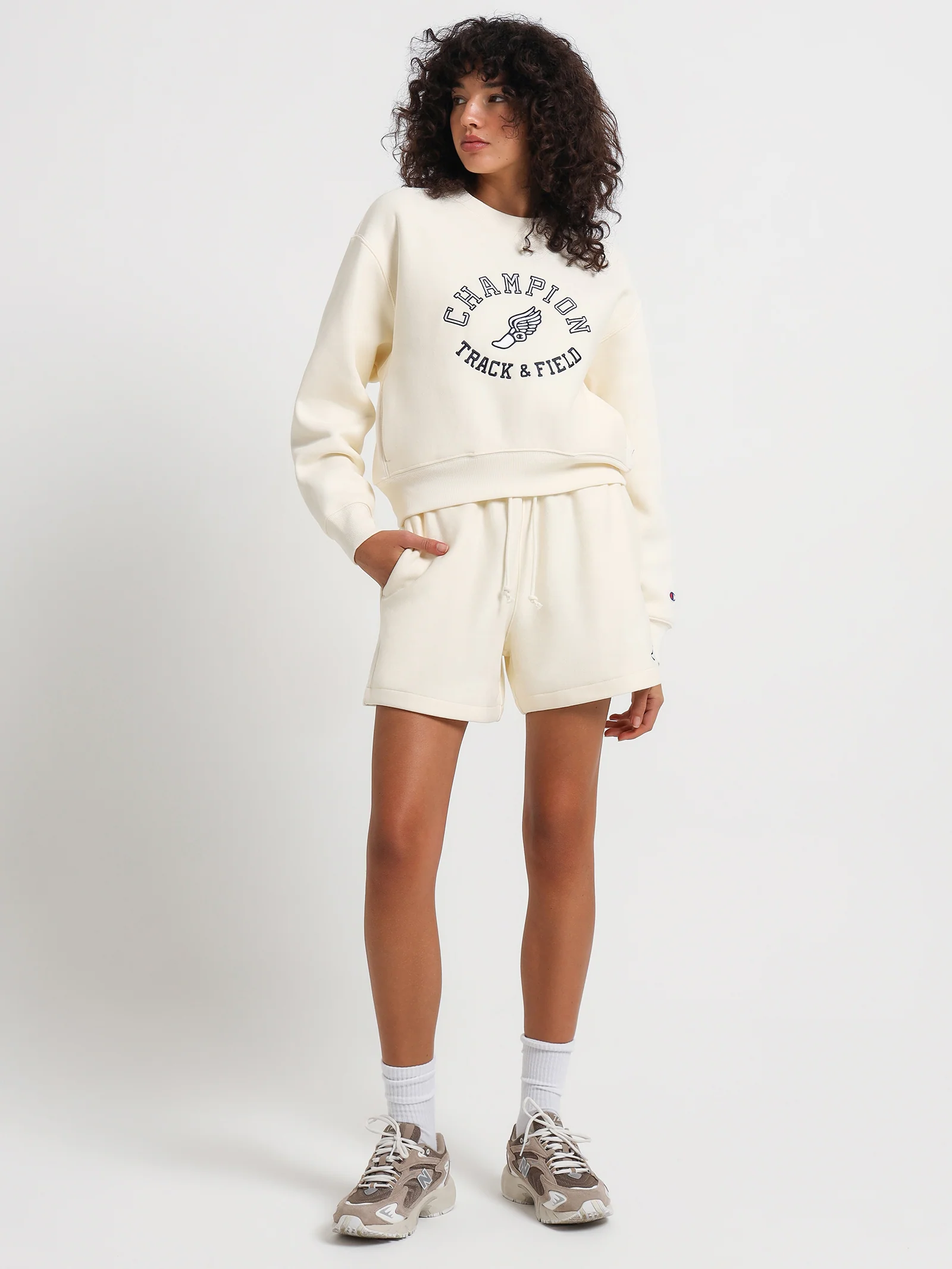Reverse Weave Collegiate Track & Field Crew Sweater