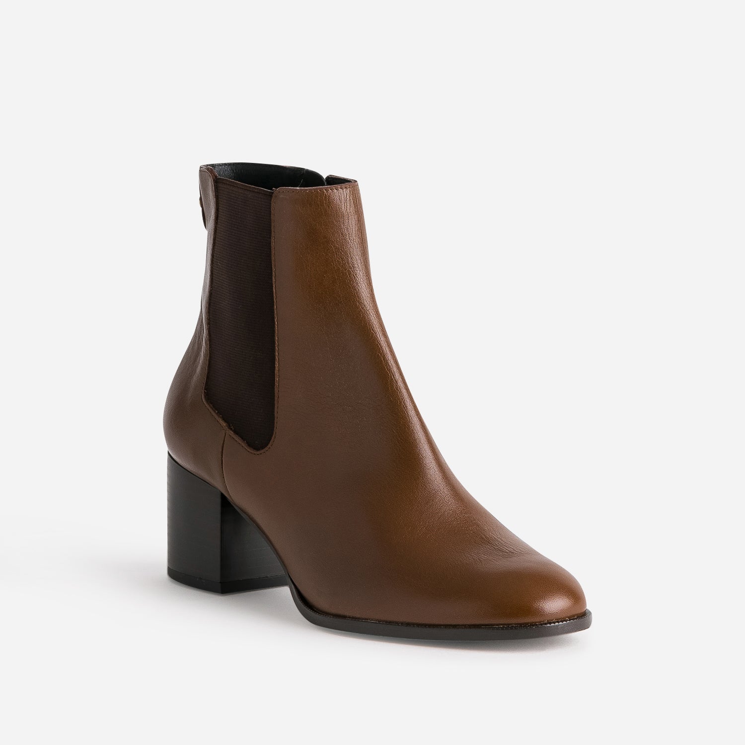 Boots ERAM FLEX cognac en cuir à talon