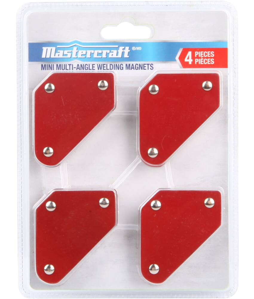 Mastercraft Multi-Angle Mini Welding Magnets, Red, 4-Pc
