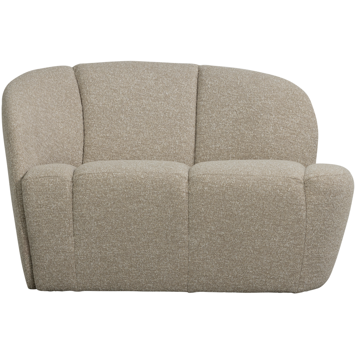 WOOOD 2-zits bankje links Mojo - Polyester - Beige Melange - 73x112x77