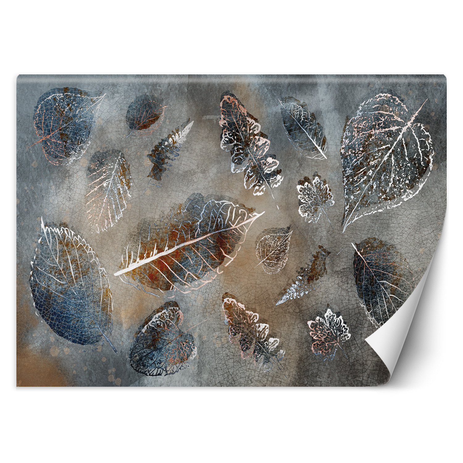 Feeby Fototapeta, Szare jesienne liście 150x105