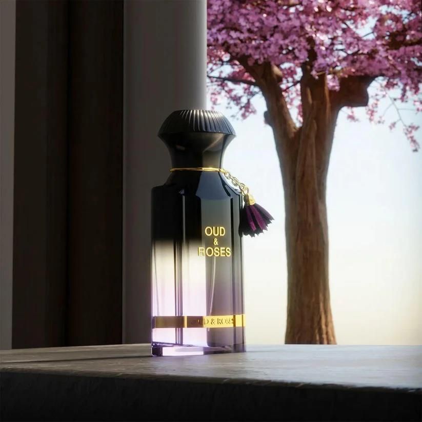 Ahmed Al Maghribi Oud & Roses Perfume 60ml Long-Lasting Arabian Fragrance
