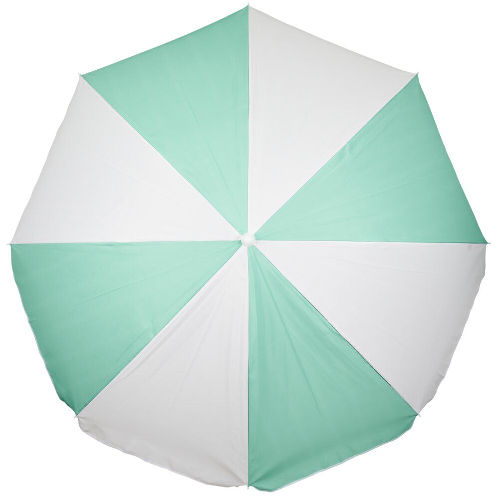 Parasol de plage Funky blanc et vert Ø160xH195cm