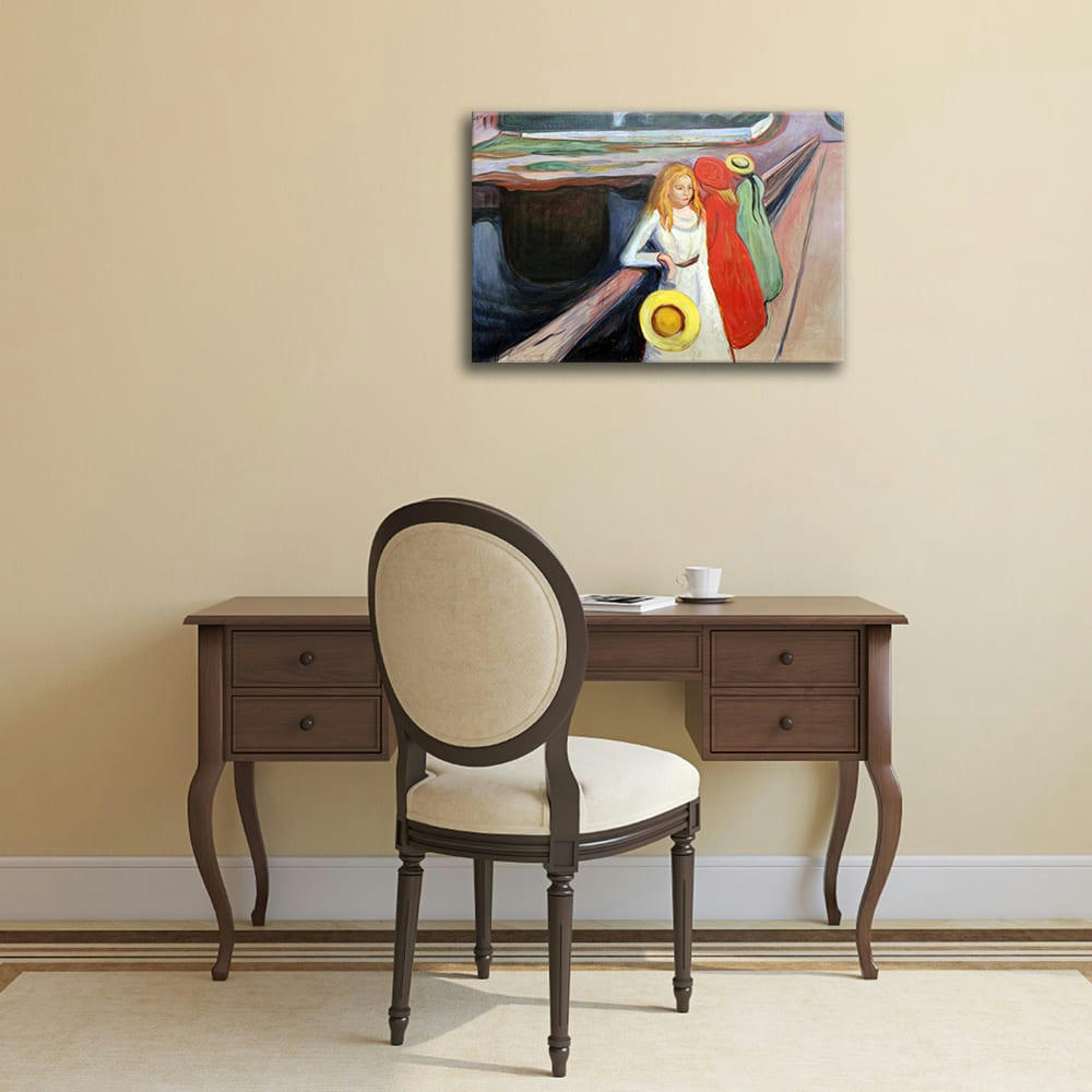 - Tableau Les Filles sur le Pont Edvard Munch 50x70cm
