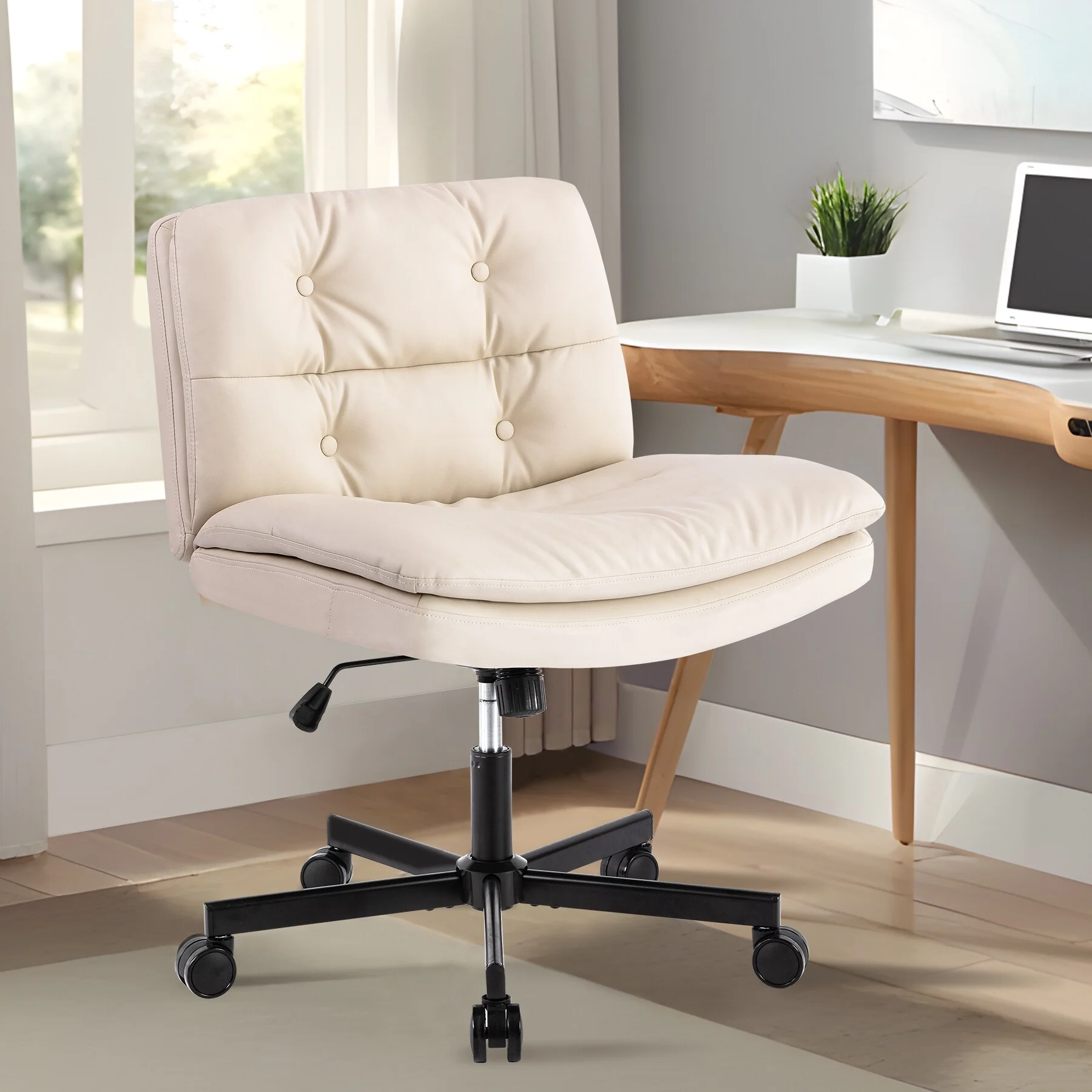 Larger Size 360° Swivel Home Office Chair with Wheels