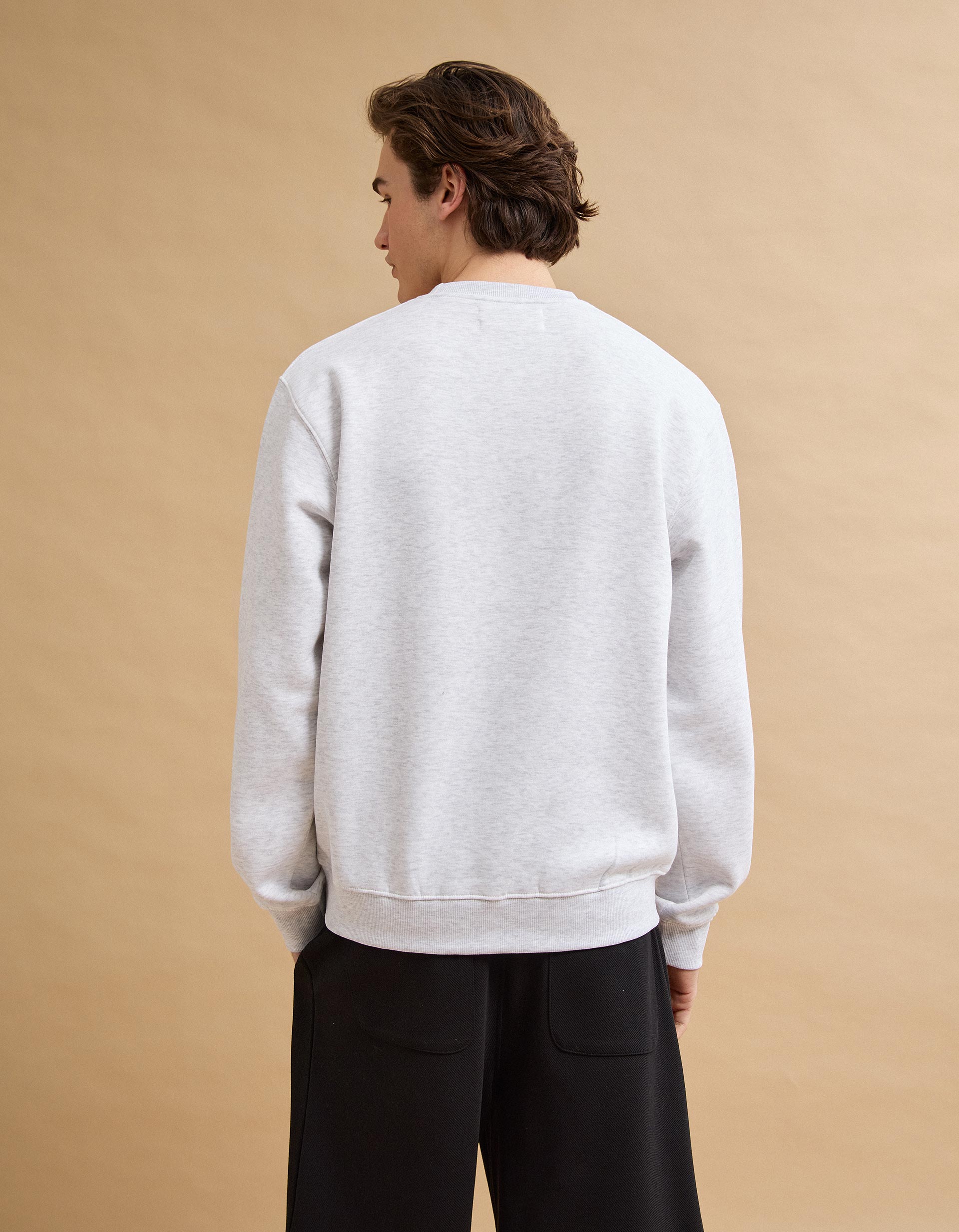Sweatshirt Estampado, Homem, Cinzento Claro