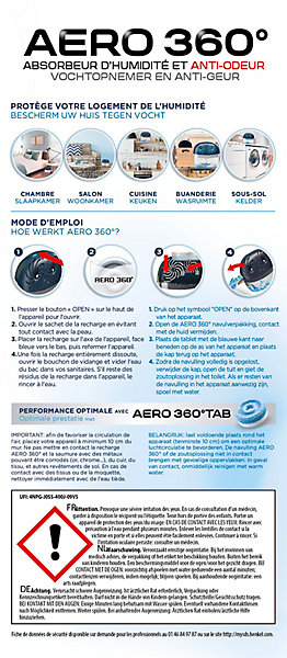 Absorbeur d'humidité AERO 360 Rubson 40m²
