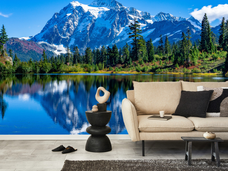 Fototapeta Widok na góry Shuksan 100x70cm