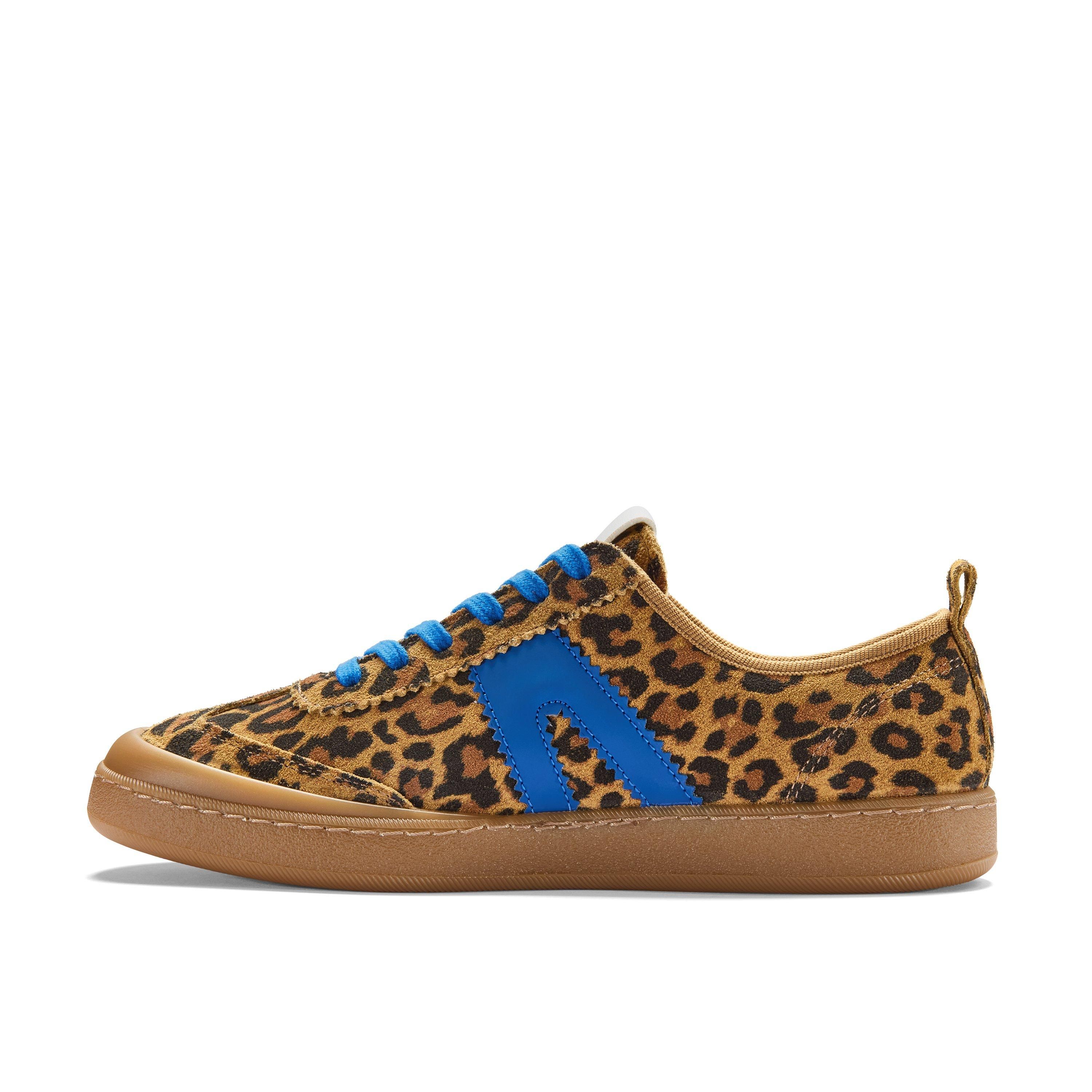 Clarks Coralea Lace Leopard Print Combination Trainers