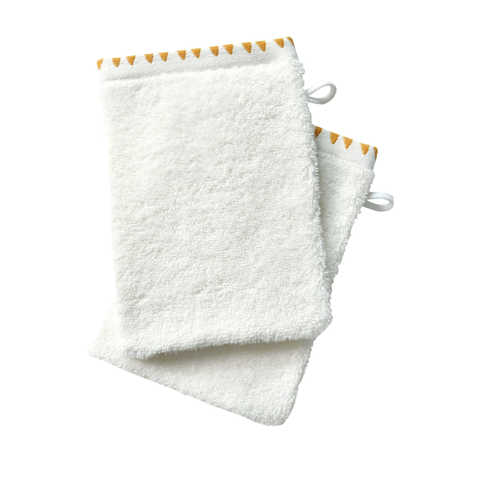 MEXIQUE - Lot de 2 gants de toilette 15x20 blanc en coton