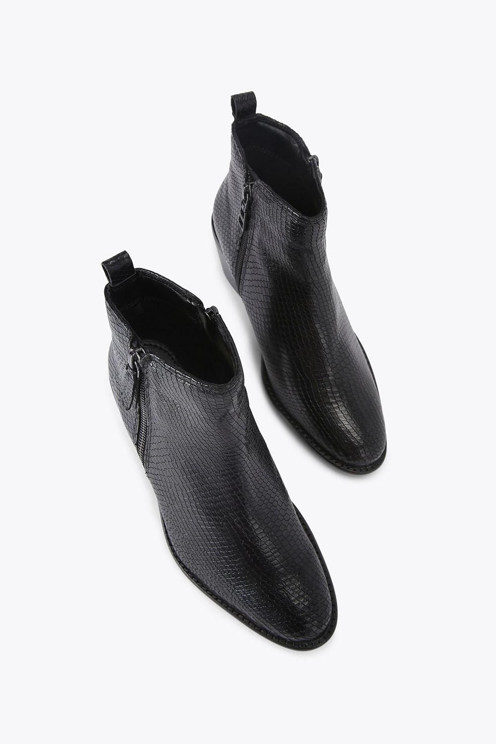 Carvela Secil' Leather Lizard Print Boots