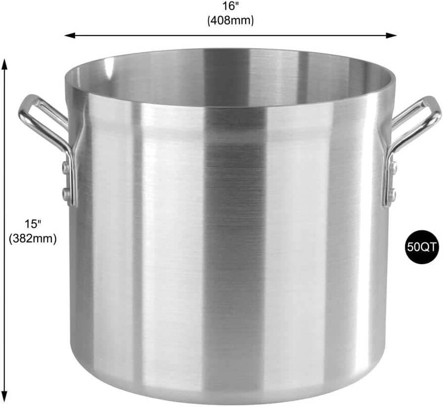 New Star Foodservice 50 Qt Aluminum Stock Pot, No Cover
