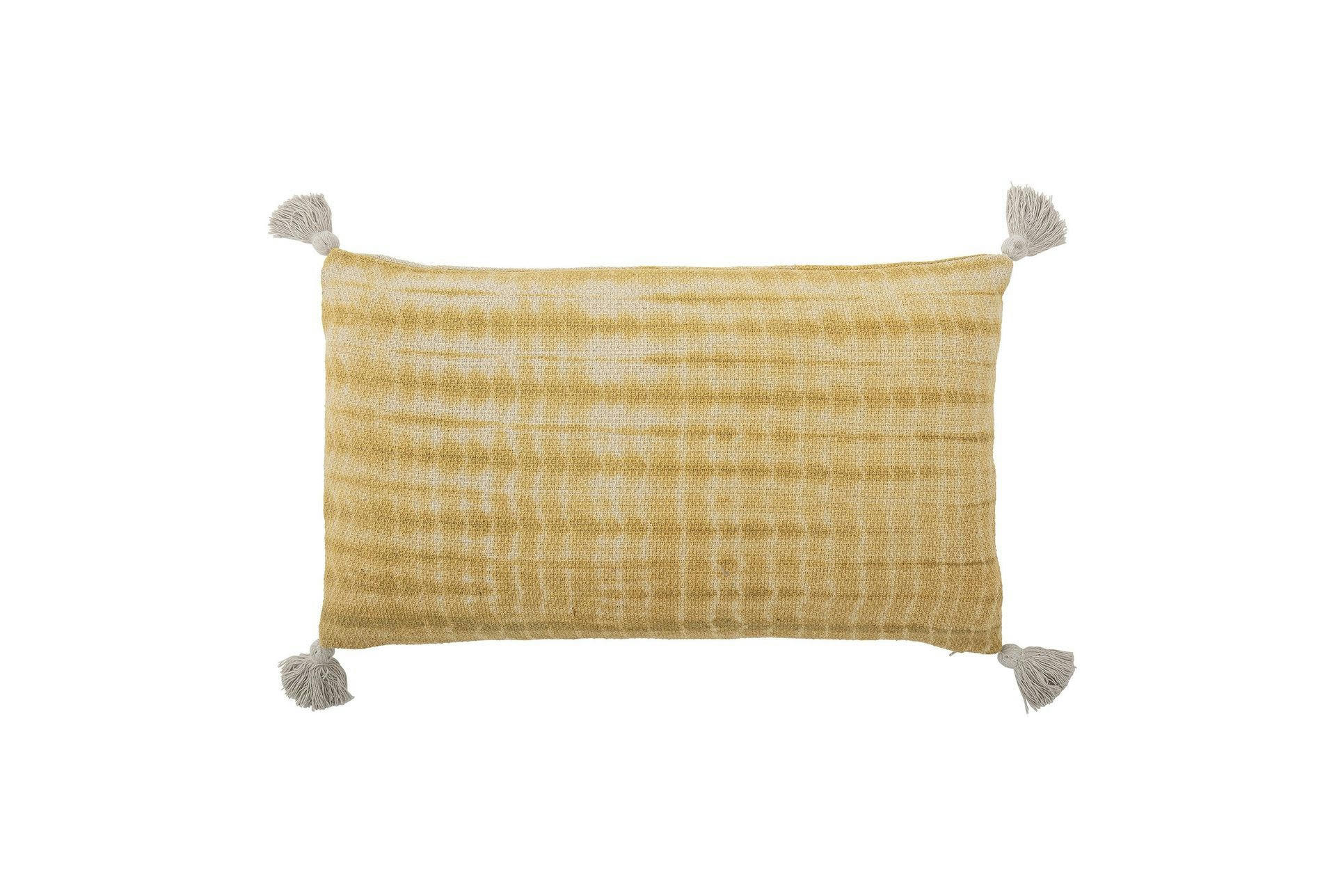 DECIA - Coussin en coton recyclé jaune 50x85 cm