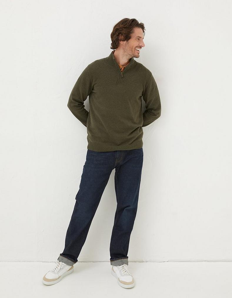 Braunton Textured Half Neck