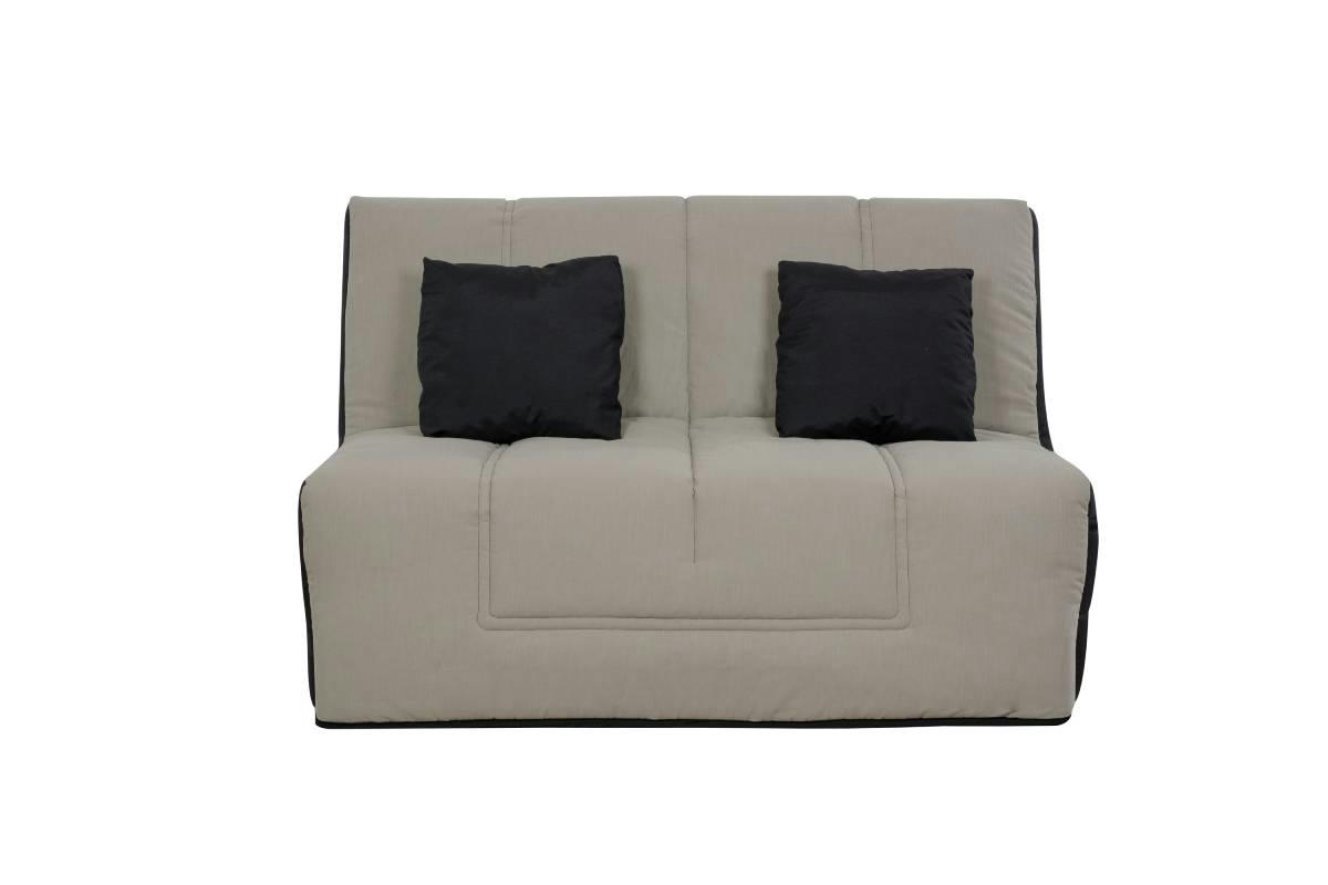- Banquette BZ LOS ANGELES 140 x 190, matelas Dunlopillo, coton gris