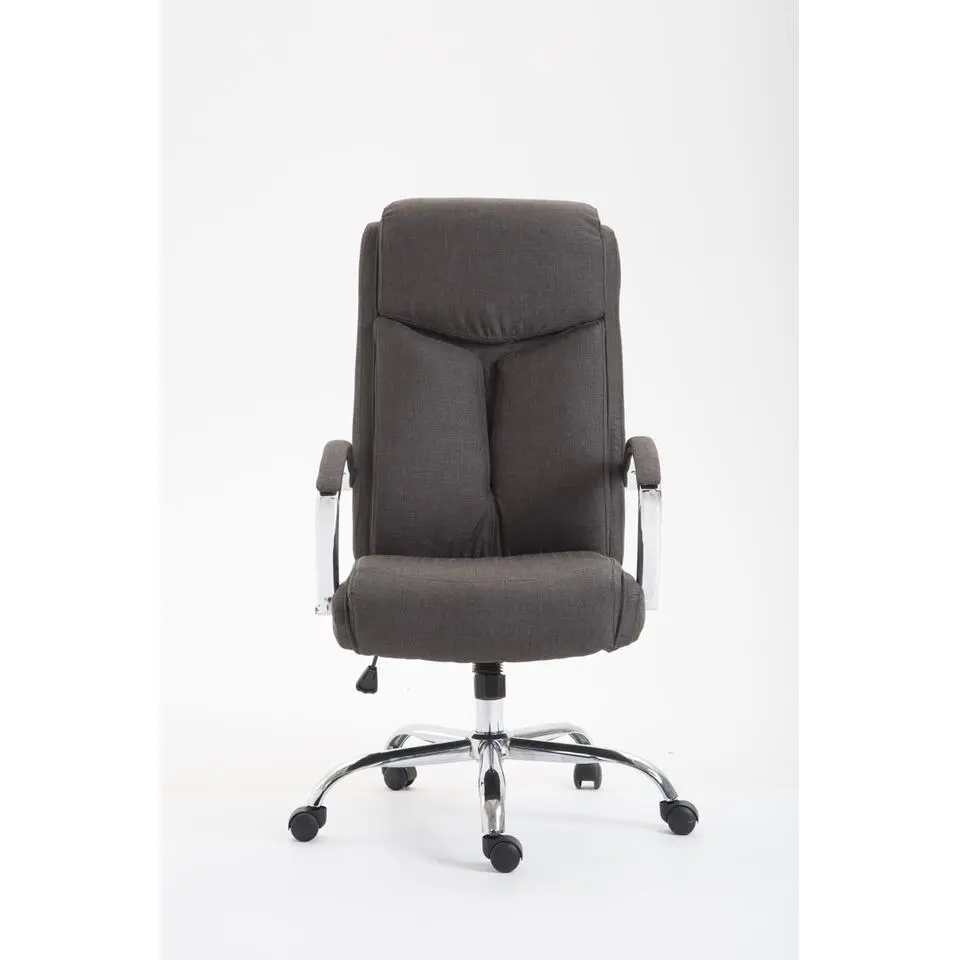 CLP Bureaustoel XL Vaud chroom Frame - Stof - donkergrijs