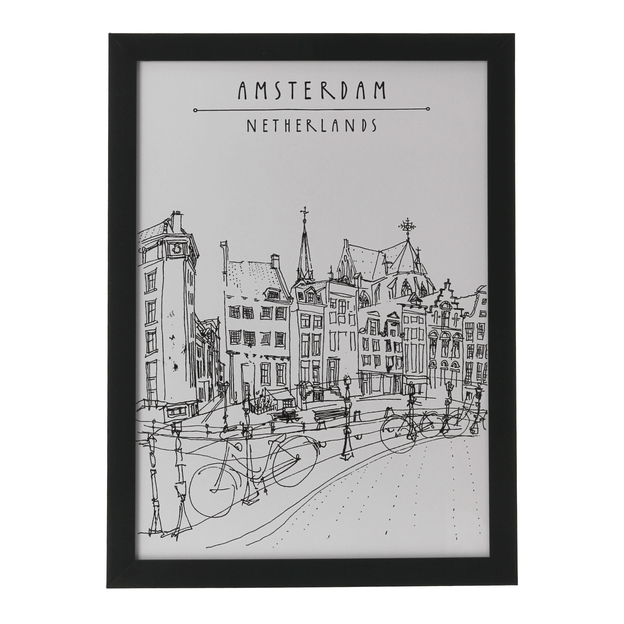 QUADRO 28 CM X 38 CM AMSTERDAM MEMORIES