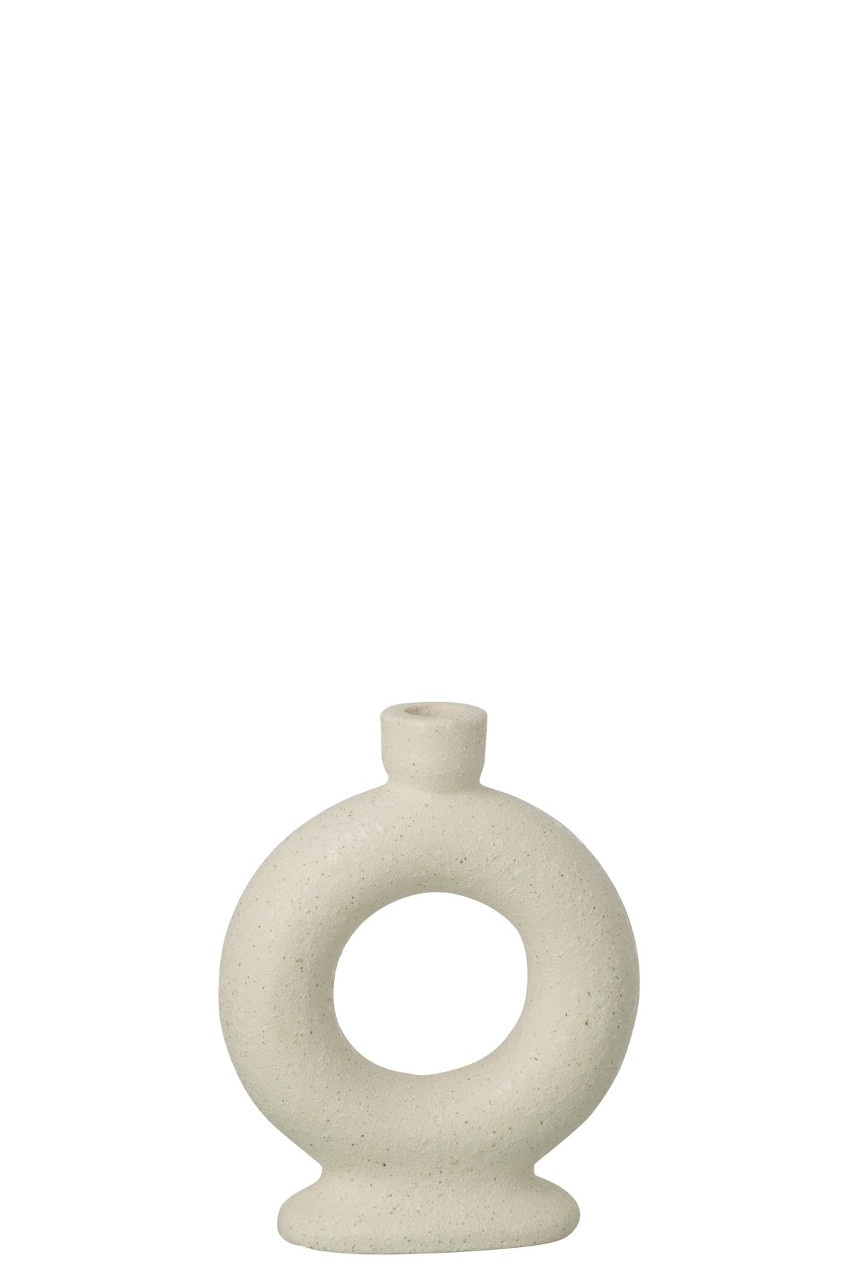 J-Line vaas Soliflore 1 Ring - steengoed - wit - small
