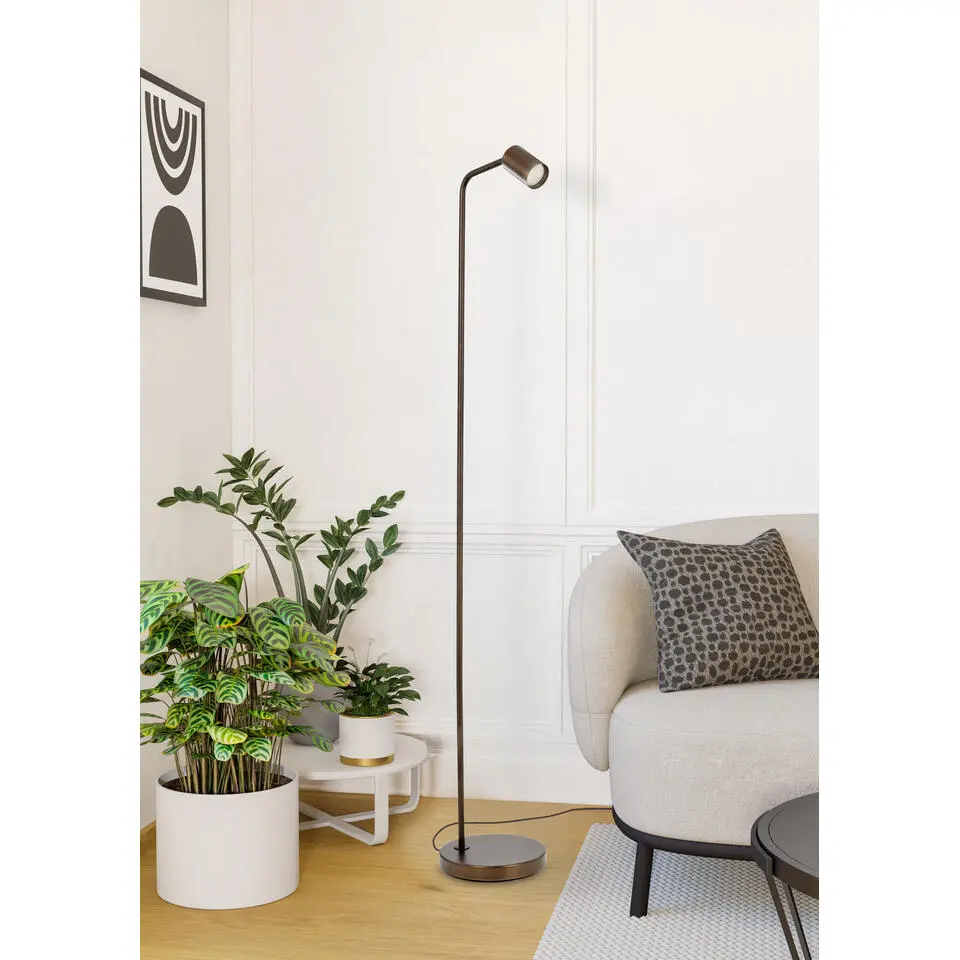 EGLO Rigomagno Vloerlamp - GU10 - H 151 cm - Staal - Brons