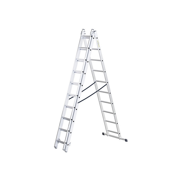échelle multifonction en aluminium DRABEST HOME 3x10 marches, capacité 150 kg, 1 pièce.