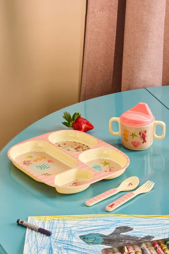 Kinder Geschirr-Set 4-teilig Ocean