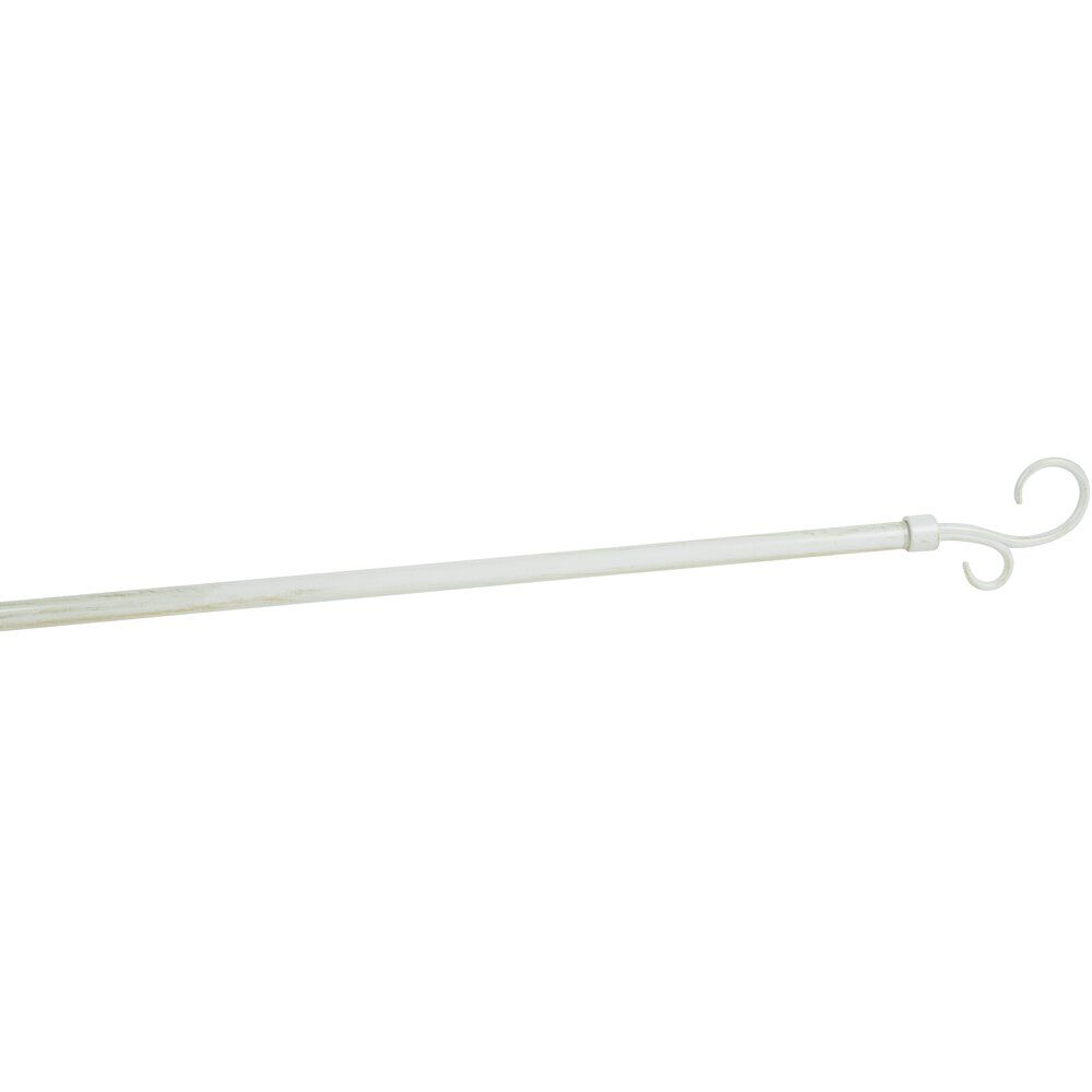 Kit Tringle à rideau extensible 95-180 cm embouts crosse blanc