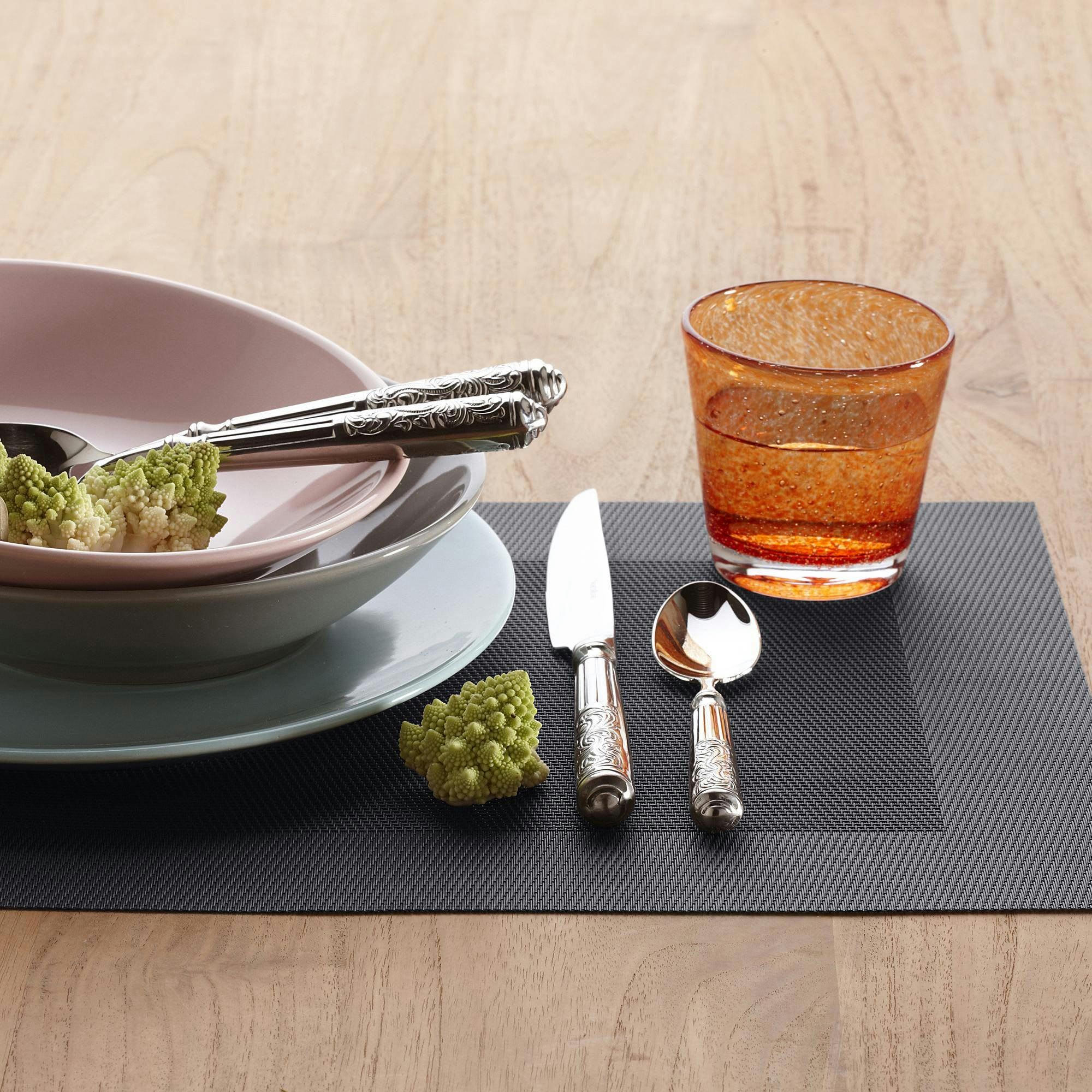 FRAME - Lot de 2 sets de table 30x45 gris anthracite en pvc