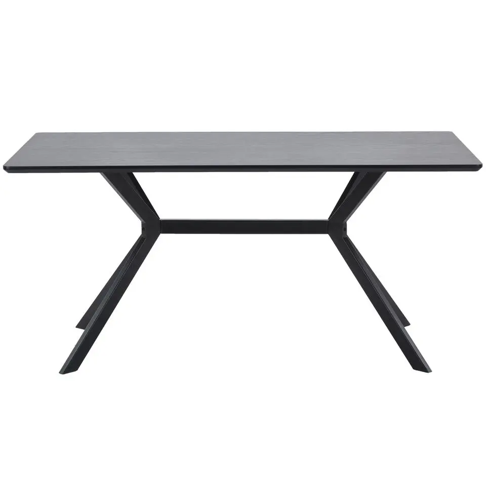 WOOOD Bruno Eettafel - Mdf - Zwart - 200x90