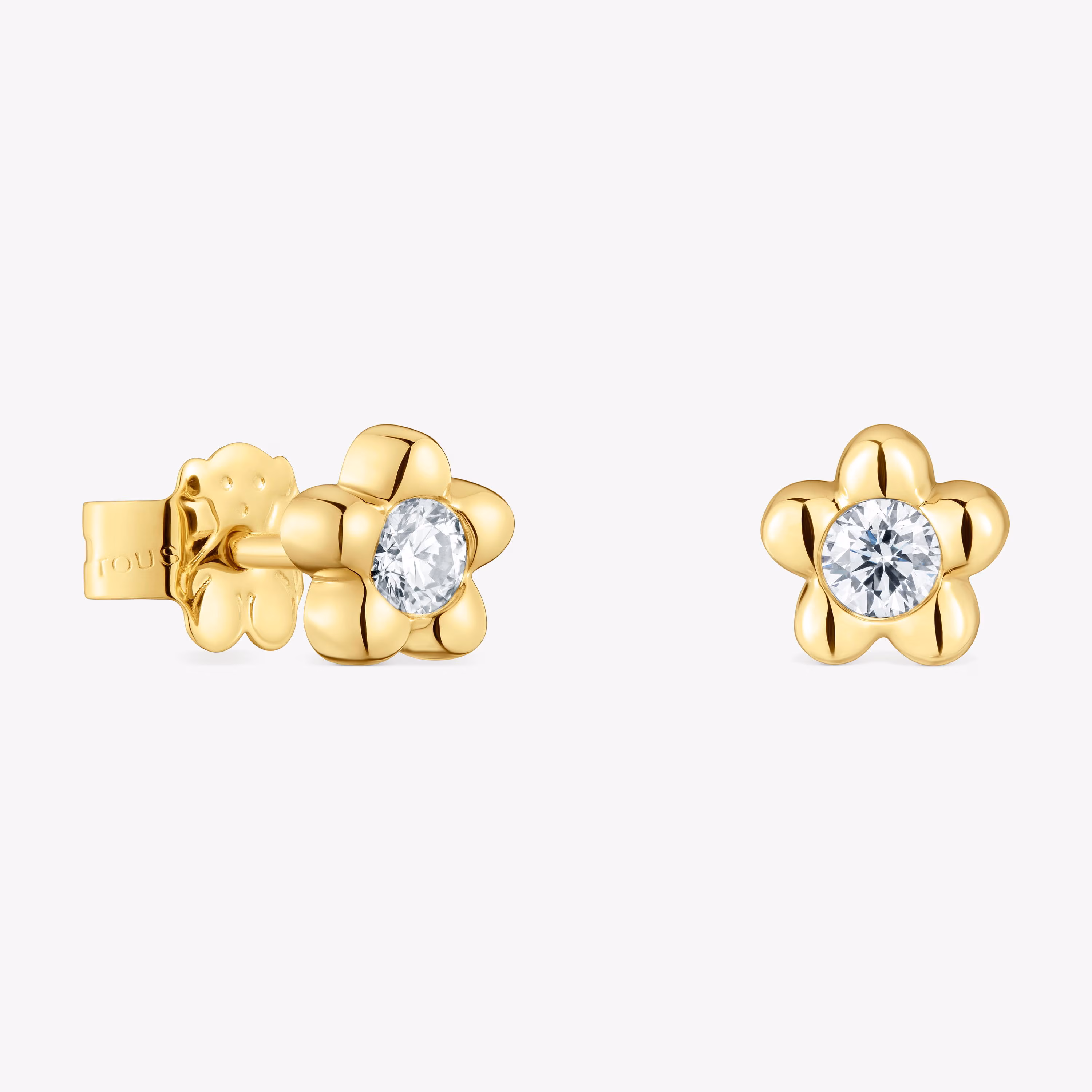 Pendientes flor de oro con diamantes creados en laboratorio TOUS Lili
