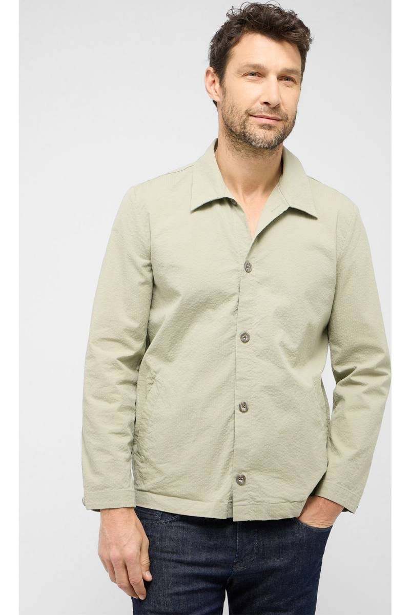 ETERNA Modern Fit Hemdjacke grün, Einfarbig