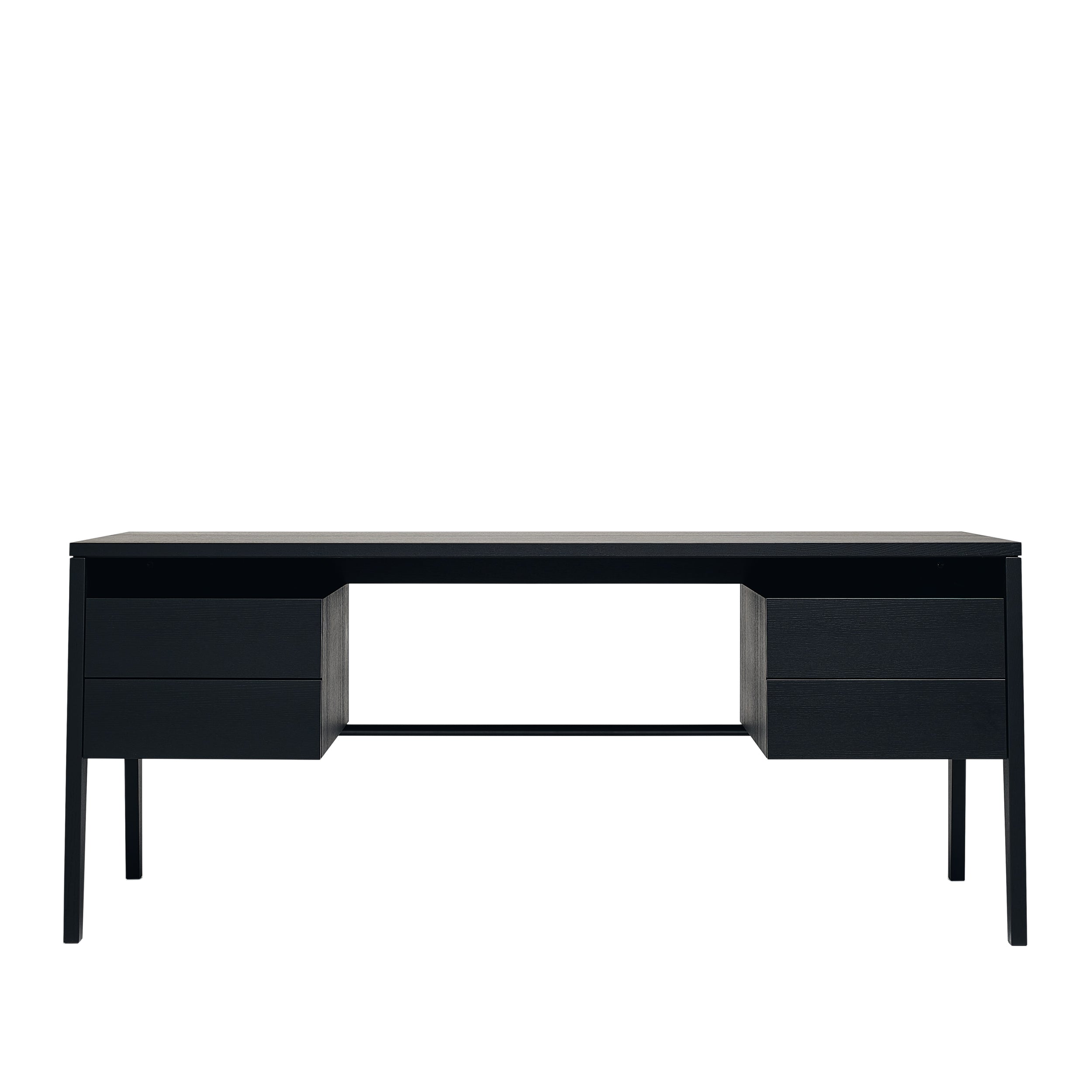 MINT Furniture Bureautafel, 180 x 55 x 75 cm, Zwart gebeitst eiken