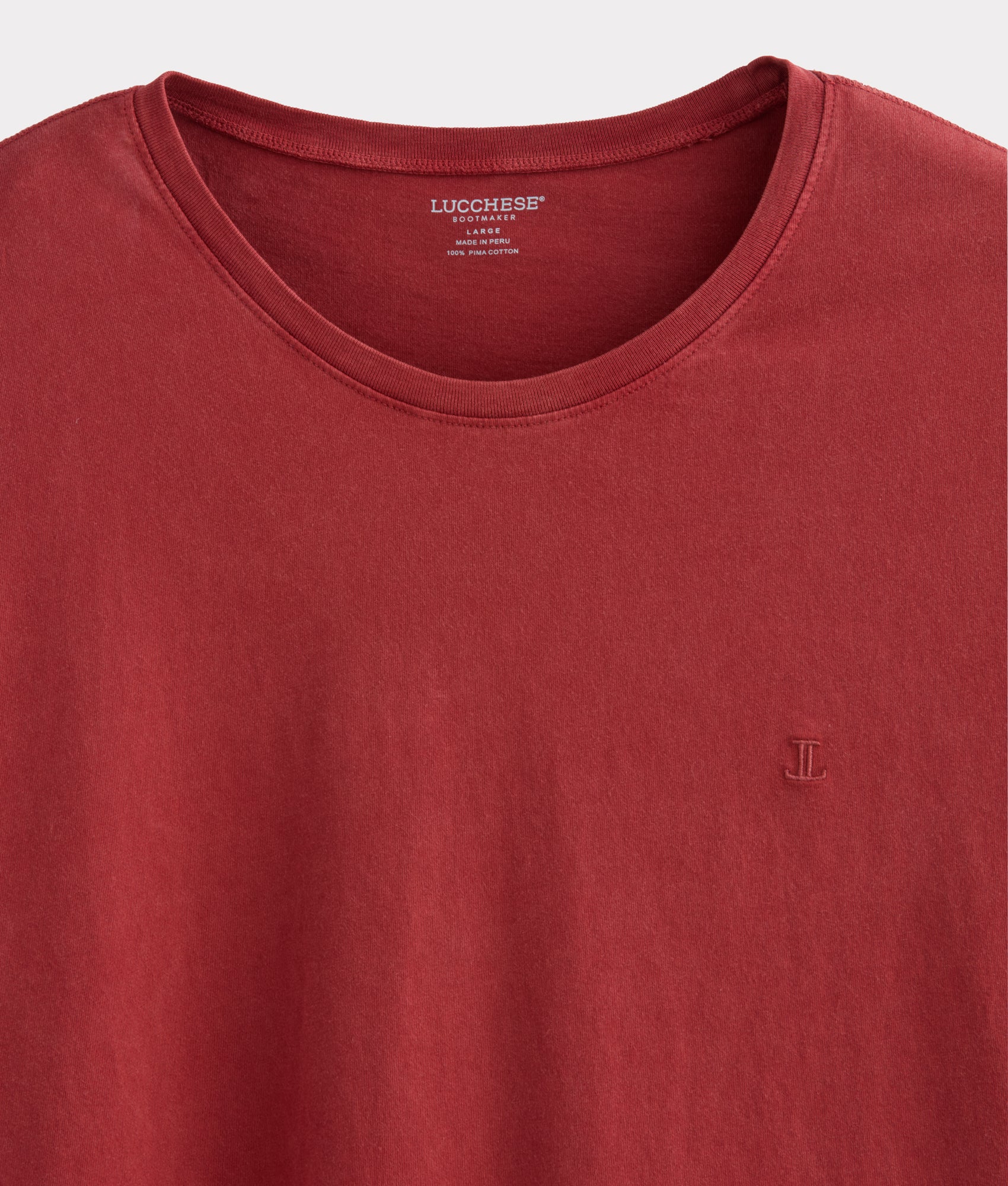 Lucchese Crewneck Tee - Brick Red