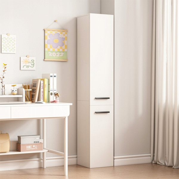 Biały regał stojący wysoki loft 2-drzwiowy 174 cm