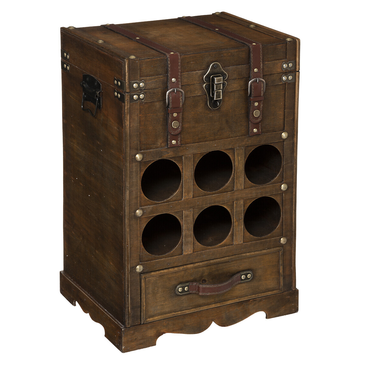 Wooden box 6 bottles