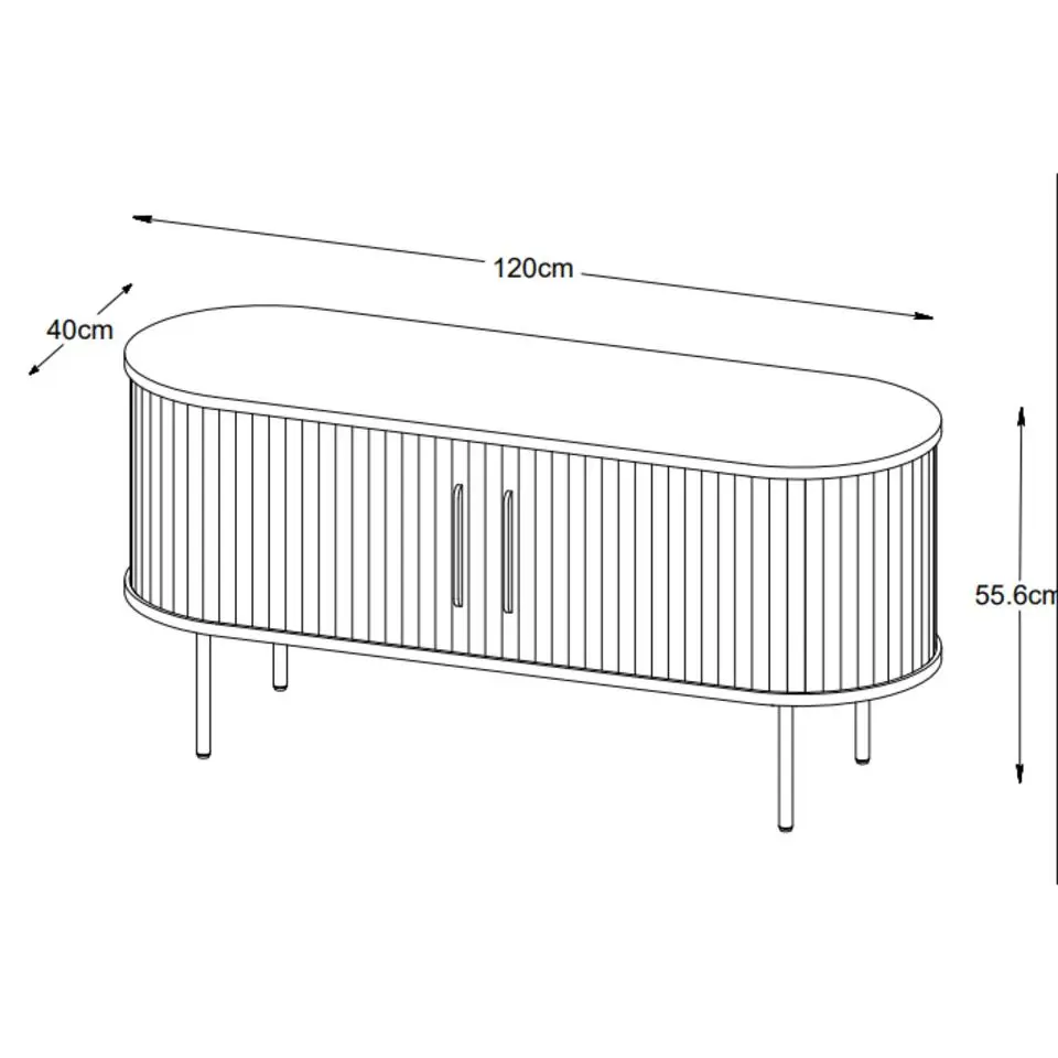 Nordic Home - Kelly tv-meubel 120 cm - zwart