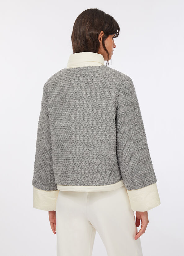 Giacca in nylon trapuntato e maglia