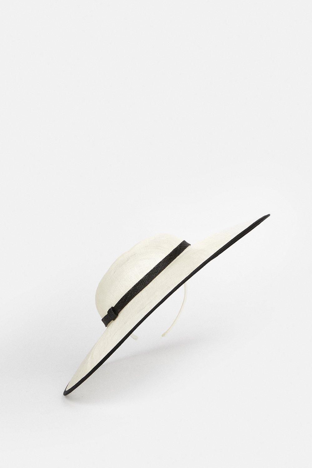 KarenMillen Grosgrain Trim Large Disc Fascinator