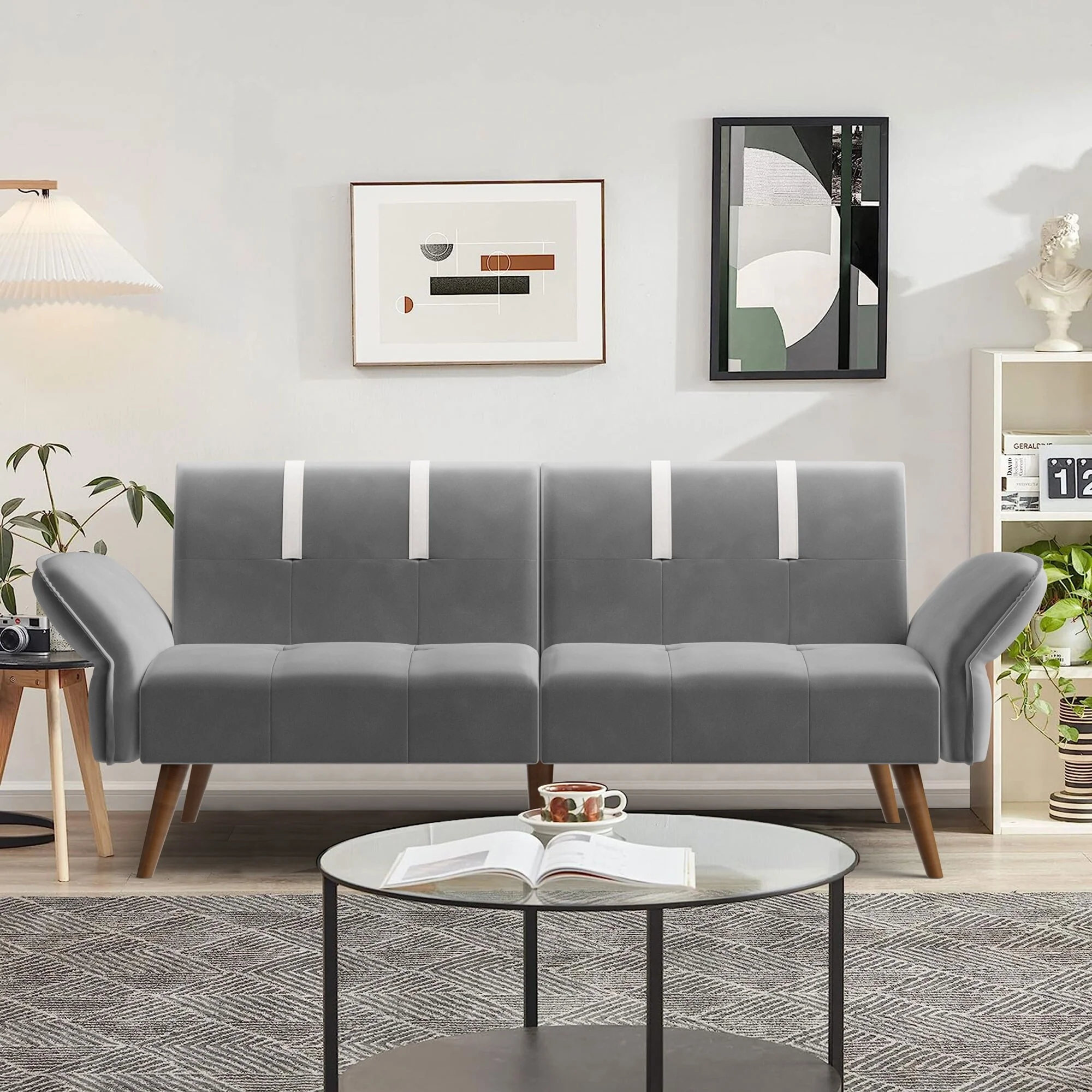 Futzca Futon Sofa Bed Modern Folding Sleeper Couch Bed